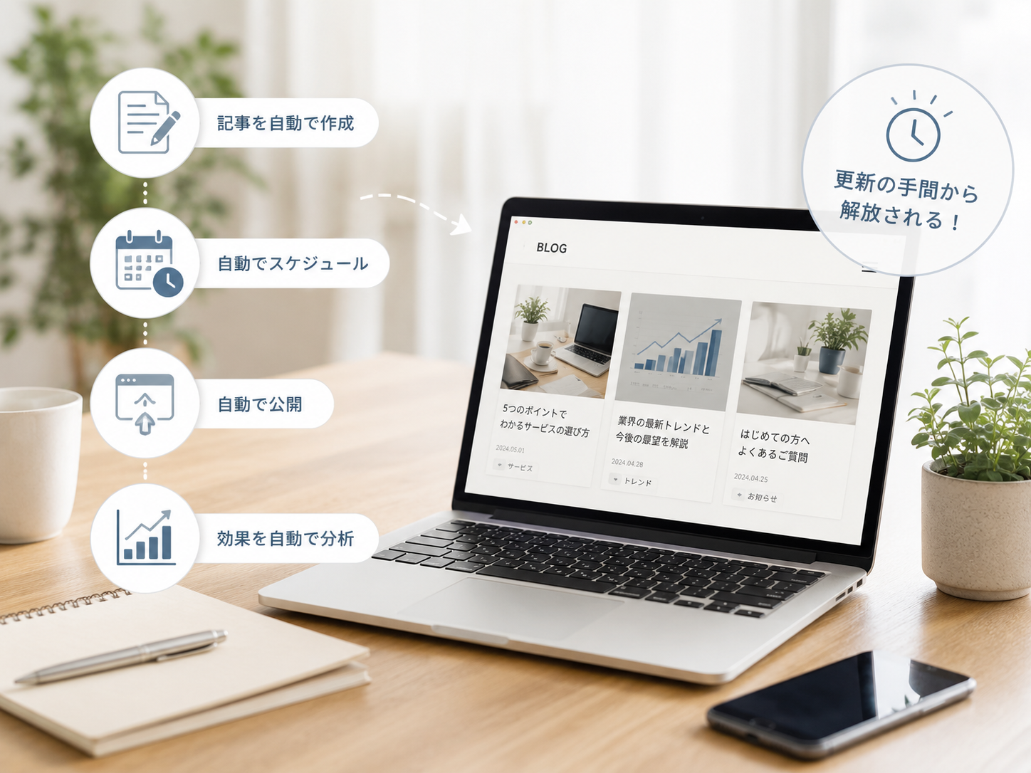 AIブログを導入してホームページ更新の負担を減らしたい